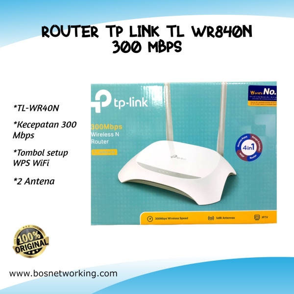 Router Wireless TP LINK TL WR840N 300 Mbps