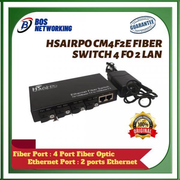 Converter Fiber Optic HSAirpo CM4F2E 4FO 2LAN