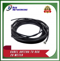 Kabel Antena TV Cable RG6 Jack Konektor 20 Meter