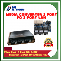 Media Converter 3 FO 3 LAN Ethernet Switch