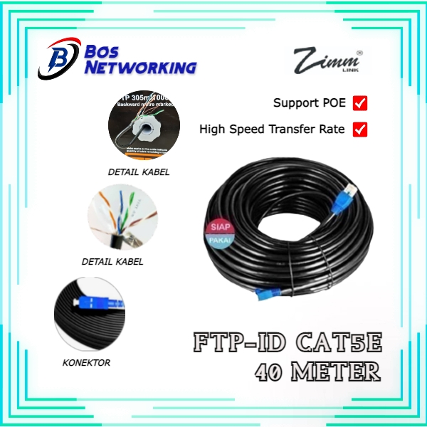 LAN Zimmlink Kabel LAN FTP CAT 5e 40 meter Outdoor