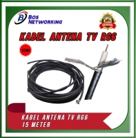 Kabel Antena TV Cable RG6 Jack Konektor 15 Meter