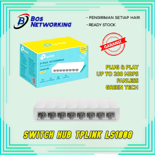 TP LINK LS1008 SWITCH HUB 8 PORT 10/100Mbps